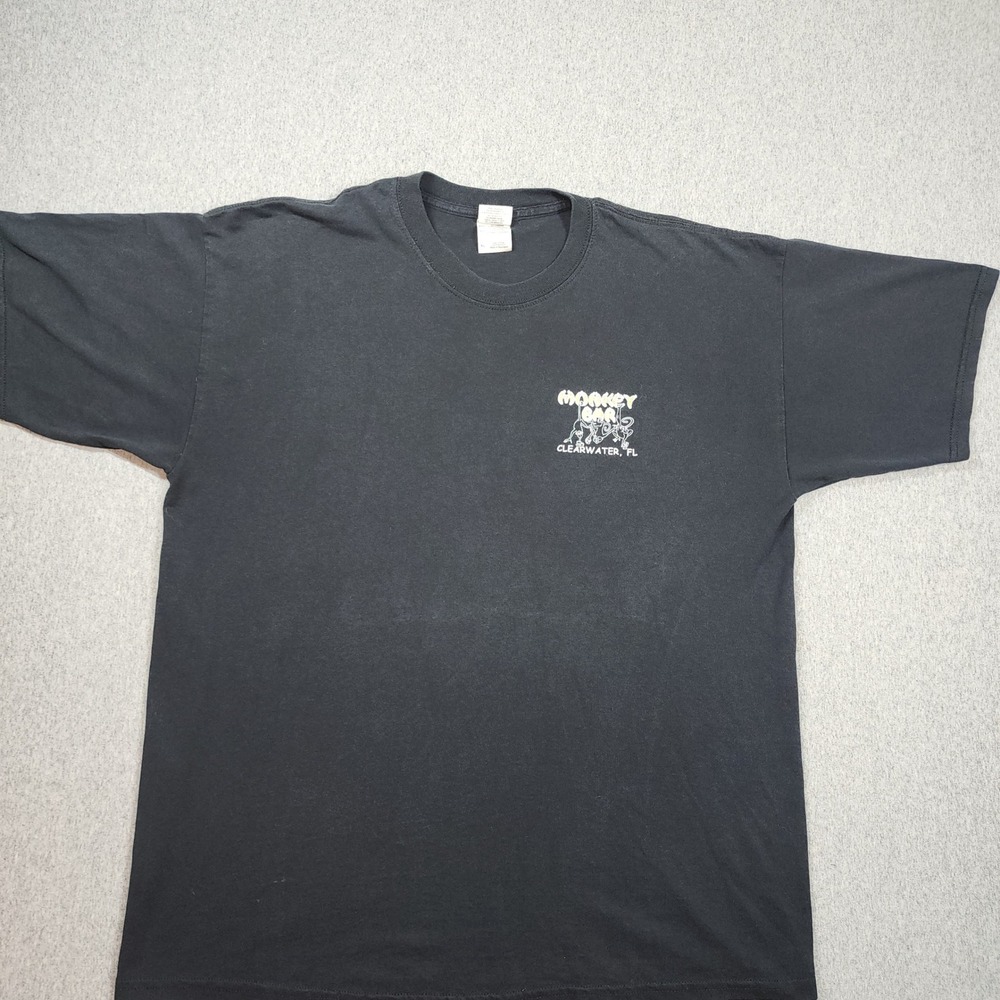 Gildan Monkey Bar T-Shirt Mens XL Black Good Florida Graphic Souvenir Tee